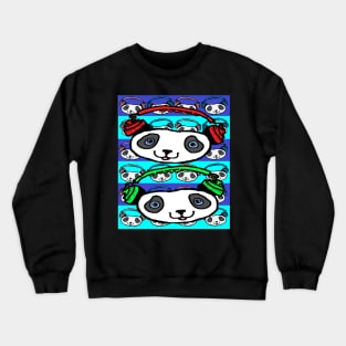 Panda,D.J.Vinyl,Graffiti Panda by LowEndGraphics Crewneck Sweatshirt